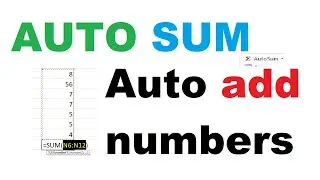 How To Automatically Add Numbers In Excel, Add Numbers In Excel, Auto Add Numbers  ردو/हिन्दी