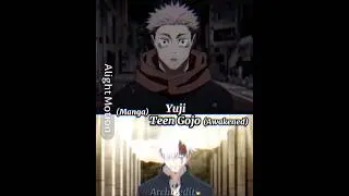 Manga Yuji Vs Teen Gojo #anime #whoisstrongest #manga #jujutsukaisen