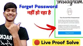 🔴 Live Solve - Instagram Your account was compromised ||  instagram change password problem