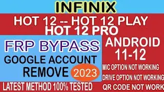 Infinix hot 12 play frp bypass 2023 / Infinix x6816 frp bypass / Infinix x6816c frp bypass