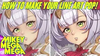 A QUICK TRICK TO MAKE YOUR LINE ART POP AND LOOK RICHER!