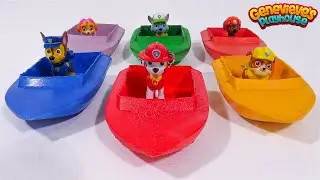 Best Toy Learning Videos for Kids - Paw Patrol Boats Water Play!