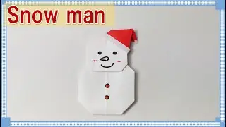 【折り紙】かわいい「雪だるま」の折り方！ / origami Snow man tutorial