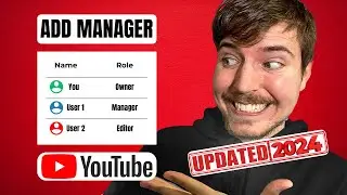 How to Add Manager to Youtube Channel 2024 | Youtube Channel Manager