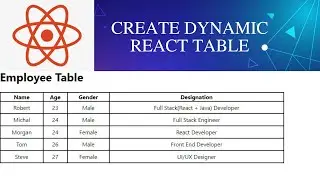 Create Dynamic Customised Table in React JS