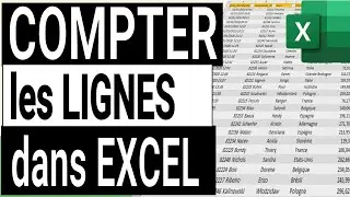 Compter le nombre de lignes dans Excel - Plusieurs situations