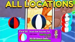 🏖️ HOW TO FIND ALL 30 BALL in Toilet Tower Defense 🚽