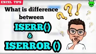 HOW to use ISERROR() and ISERR() function in google sheets | Excel Formulas and Functions