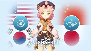 Diona Voice in 4 Different Languages (Skills & Attack) | Genshin Impact Diona