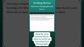 Writing an Introduction Paragraph 