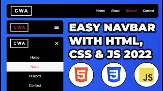 Build a Responsive CSS Navbar & Animated Menu with HTML, CSS & JavaScript | Beginner tutorial 2022