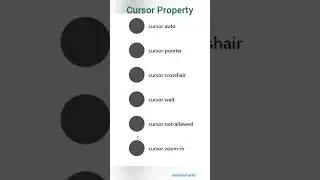 CSS Cursor Property | #css #css3 #coding