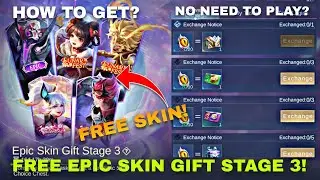 FREE EPIC SKIN GIFT STAGE 3! GET EPIC LIMITED SKIN, LUNAR FEST SKIN OR VALENTINE SKIN MLBB