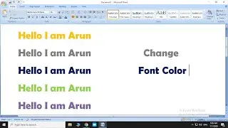 Change Font Color In Ms Word | Change Text Color In Ms Word | How To Change Text Colour In Ms Word