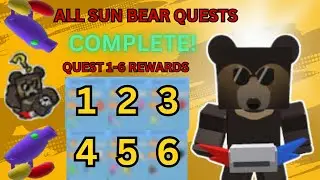 ALL 6 New Sun Bear Quests Complete! *OP Rewards* | Roblox Bee Swarm Simulator