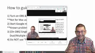 OBS & teaching online - How to use Google Meet & OBS