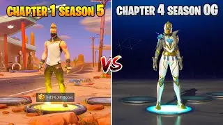 Fortnite Chapter 1 Season 5 vs Chapter 4 Season OG (2018 vs 2023)