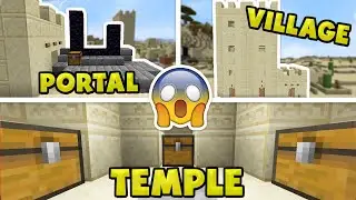 👉 RUINED PORTAL & TEMPLE IN A VILLAGE?! - Minecraft 1.16.5 Seed (Java Edition)