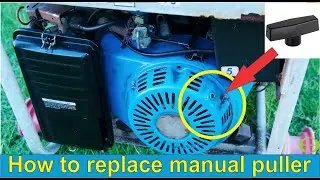 How to replace the manual puller on a generator- the grip handle and fitting - manual start