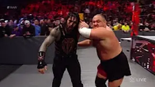 Roman Reigns vs Samoa Joe  Braun Strawman  WWE Raw 2617