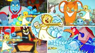 Cuphead + DLC - All Bosses With Ms Chalice 3rd Super Attack