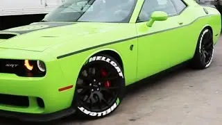 AMAZING STARTUP SOUND & TAKEOFF FROM GREEN HELLCAT CHALLENGER (SRT)