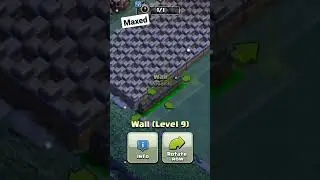 Level 8 to 9 Walls | Maxed Builder Base 9 | Clash of Clans Gameplay | #shorts