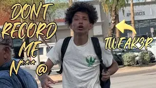 weirdo interrupts interview tries to fight me