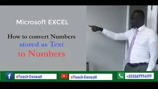 How to convert numbers stored as text to numbers