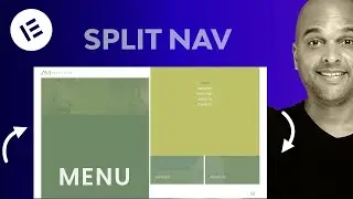 Fullscreen Navigation Elementor Pro SPLIT MENU