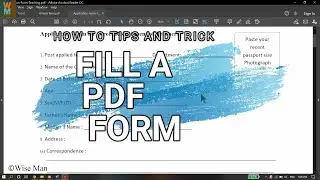 HOW TO FILL A FORM IN PDF FORMAT | HOW TO WRITE ON A PDF FILE