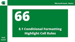 Conditional Formatting Basics in Excel | Conditional Formatting Highlight Cell Rules