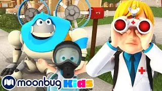 The Virus - Subtitles | Arpo the Robot & Baby Daniel | Cartoons for Kids | Moonbug Literacy