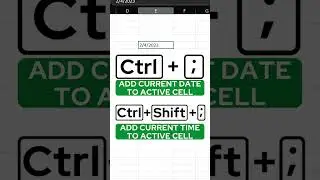 Excel Quick Tips - How to add a date and time stamp in your Excel file #excel #shorts