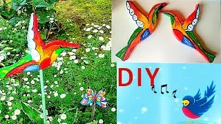 Супер просто. Как сделать птицу, садовый декор, DIY a bird.