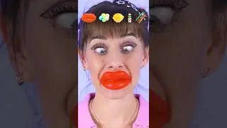 ASMR Emoji Chewy Lips, Sour Lemon Mukbang #shorts