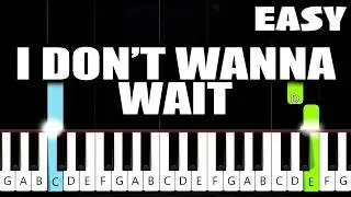 David Guetta & OneRepublic - I Don't Wanna Wait - EASY Piano Tutorial