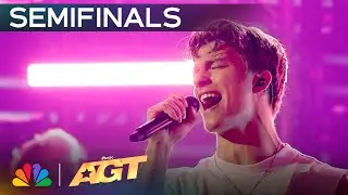 Alex Sampson Sings CATCHY Original Song, Wallflower | Semifinals | AGT 2024