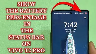 How to show battery percentage on status bar  in vivo T2 pro 5G