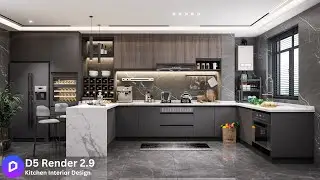 How to Create Realistic Interior Design In D5 Render | Kitchen Interior Design