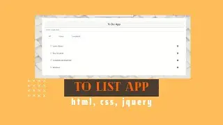 Build a Todo list app in HTML, CSS & JQuery in 2022 | JavaScript for Beginners tutorial