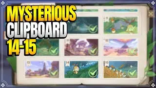 Mysterious Clipboard 14 - 15 Locations | World Quests & Puzzles |【Genshin Impact】