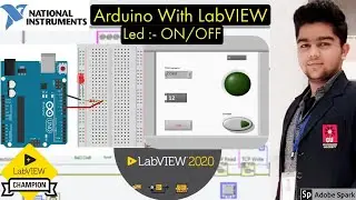 LabVIEW | Arduino project 1:- LED ON/OFF | LabVIEW + Arduino | LabVIEW 2020 Community Edition