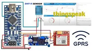 Send Data to Thingspeak Server using SIM800/900 GSM/GPRS Module | Cellular IoT | DHT11 Sensor