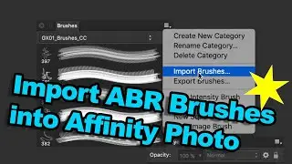 Import ABR Brushes From Photoshop Into Affinity Photo | How To Tutorial | Graphicxtras