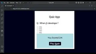 Build a Dynamic Quiz App with HTML CSS & js |Step by Step frontend project with source code