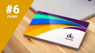 #6 how to design business cards in photoshop cs6 | Colorful 3D | Front