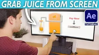 HOW TO GRAB JUICE FROM SCREEN (Zach King Style) - After Effects VFX Tutorial