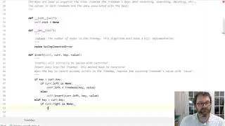 Binary Search Tree - Insert into TreeMap Code