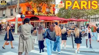 Paris, France 🇫🇷 - Paris Walk 4K, Perfect Autumn Stroll 🍰 October 2024 - HDR   With Captions